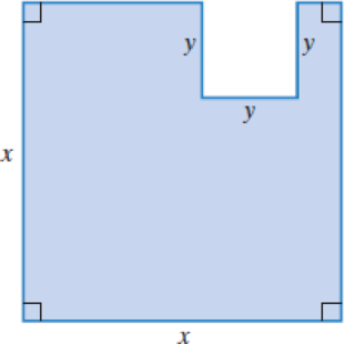Chapter 5.4, Problem 61E, The figure shows a square floor plan with a smaller square area that will accommodate a combination 