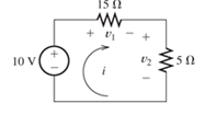 Chapter 1, Problem 1.74P, Consider the circuit shown in Figure P1.74. Figure P1.74 Use KVL to write an equation relating the 