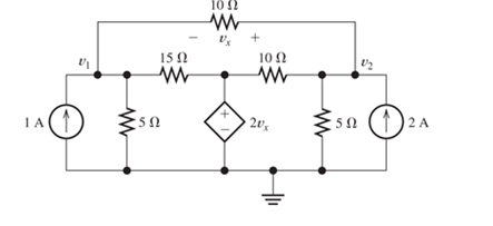 Chapter 2, Problem 2.57P, Solve for the node voltages shown in Figure P2.57. Figure P2.57 