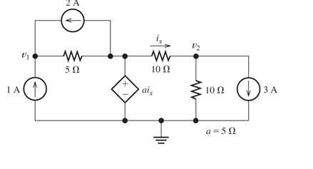 Chapter 2, Problem 2.59P, Solve for the node voltages shown in Figure P2.59. Figure P2.59 