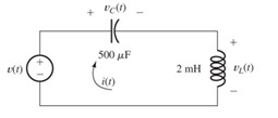 Chapter 3, Problem 3.71P, Consider the circuit shown in Figure P3.71 in which vC(t)=10sin(1000t) V, with the argument of the 