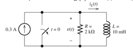 Chapter 4, Problem 4.34P, Consider the circuit shown in Figure P4.34. The initial current in the inductor is iL(0)=0.2A . Find 