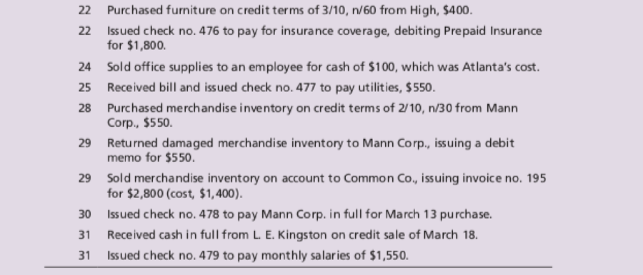 Chapter B, Problem 29BP, Using all journals, posting, and balancing the ledgers Atlanta Computer Security uses the perpetual , example  2