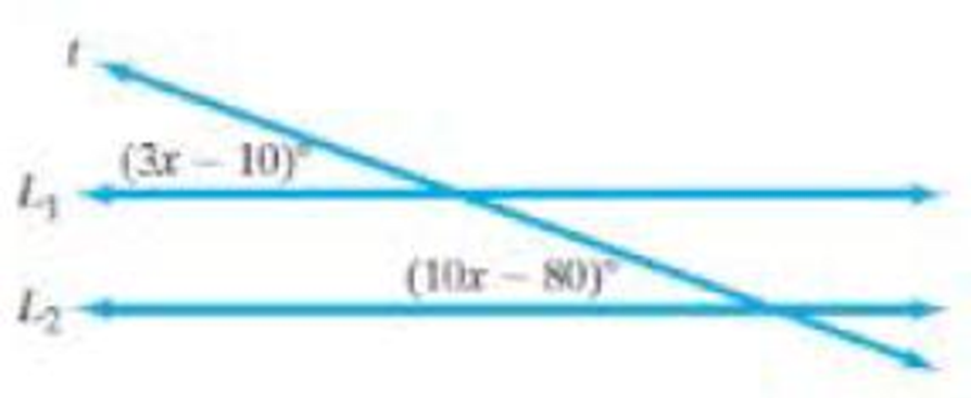 Chapter 2.7, Problem 50E, In Problems 4954, given L1||L2, use the appropriate properties from geometry to solve for x. 50. 