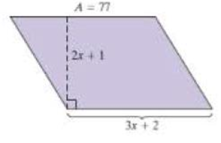 Chapter 6.7, Problem 16E, In Problems 1518, use the given area to find the dimensions of the quadrilateral. See Objective 1. 