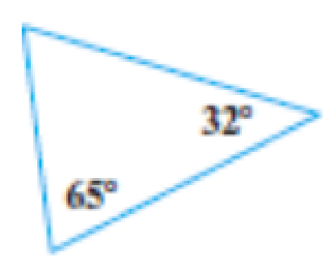 Chapter B.2, Problem 16E, In Problems 15-18, find the measure of the missing angle of the triangle. 16. 