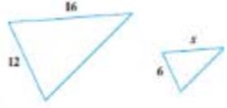 Chapter B.2, Problem 20E, In Problems 19-22, determine the length of the missing side of the similar triangle. 20. 