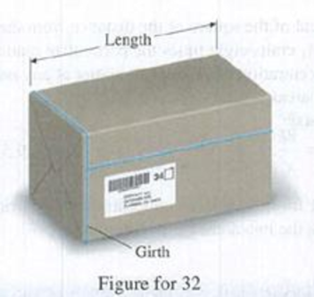 Chapter 4.6, Problem 32E, Packaging. A parcel delivery service will deliver a package only if the length plus girth (distance 