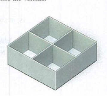 Chapter 7.4, Problem 33E, Maximum volume. A rectangular box with no top and two intersecting partitions is to be constructed 