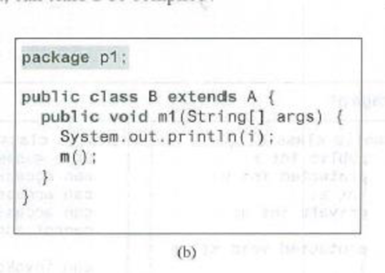 Chapter 11.14, Problem 11.14.3CP, In the following code, the classes A and B are in the same package. If the question marks in (a) are , example  2