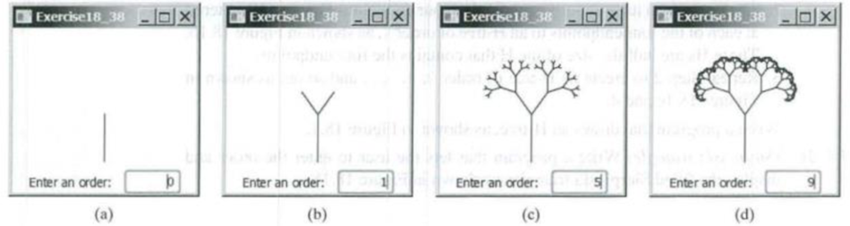 Chapter 18, Problem 18.38PE, (Recursive tree) Write a program to display a recursive tree as shown in Figure 18.20. FIGURE 18.20 