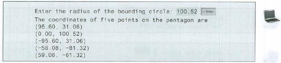 Chapter 4, Problem 4.7PE, (Corner point coordinates) Suppose a pentagon is centered at (0, 0) with one point at the 0 oclock 
