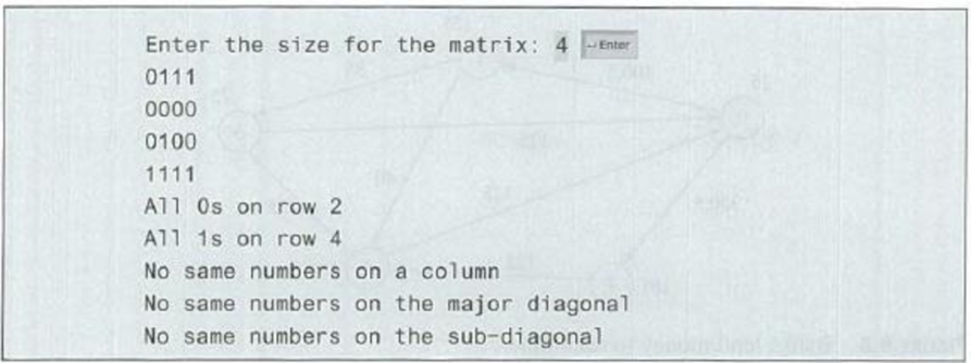 Chapter 8, Problem 8.14PE, (Explore matrix) Write a program that prompts the user to enter the length of a square matrix, 