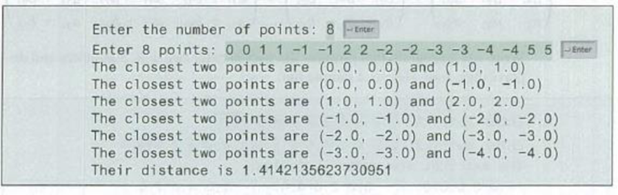 Chapter 8, Problem 8.8PE, (All closest pairs of points) Revise Listing 8.3, FindNearestPoints.java, to display all closest 