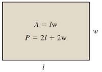 Chapter 2.1, Problem 81E, Problems 81-84 refer to the area A and perimeter P of a rectangle with length l and width w (see the 