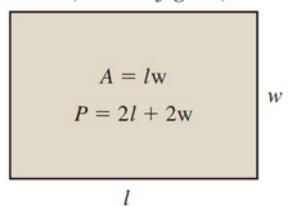 Chapter 2.1, Problem 84E, Problems 81-84 refer to the area A and perimeter P of a rectangle with length l and width w (see the 