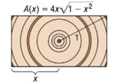Chapter 1.2, Problem 34AYU, 34. Cross-sectional Area The cross-sectional area of a beam cut from a log with radius 1 foot is 