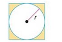 Chapter 1.6, Problem 10AYU, 10. A circle of radius r is inscribed in a square. see the figure.
        

(a)    Express the area 