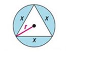Chapter 1.6, Problem 16AYU, 16. Geometry An equilateral triangle is inscribed in a circle of radius r. See the figure. Express 