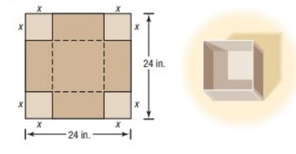 Chapter 1.6, Problem 25AYU, Constructing an Open Box An open box with a square base is to be made from a square piece of 