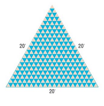 Chapter 11.2, Problem 63AYU, Creating a Mosaic A mosaic is designed in the shape of an equilateral triangle, 20 feet on each 