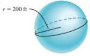 Chapter 9.4, Problem 16E, Find the volume of the sphere. Use 3.14 for  in Exercises 1518 and round to the nearest hundredth in 