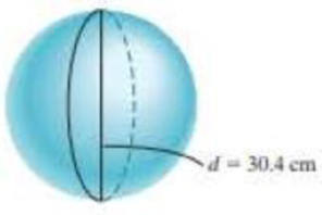 Chapter 9.4, Problem 18E, Find the volume of the sphere. Use 3.14 for  in Exercises 1518 and round to the nearest hundredth in 