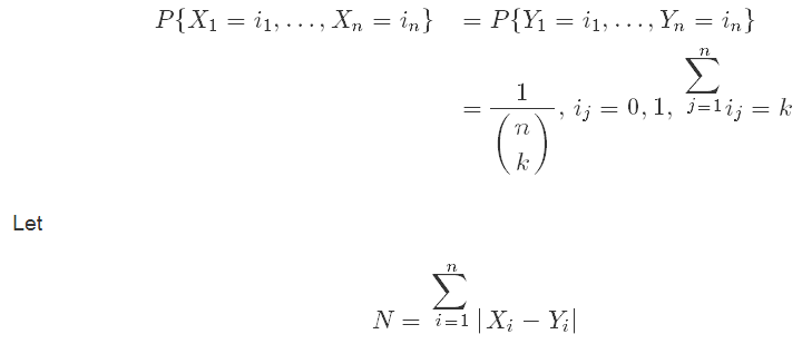Chapter 6, Problem 6.18STPE, 6.18. Let 4VH and Y, be independent random vectors, with each vector being a random ordering of k 