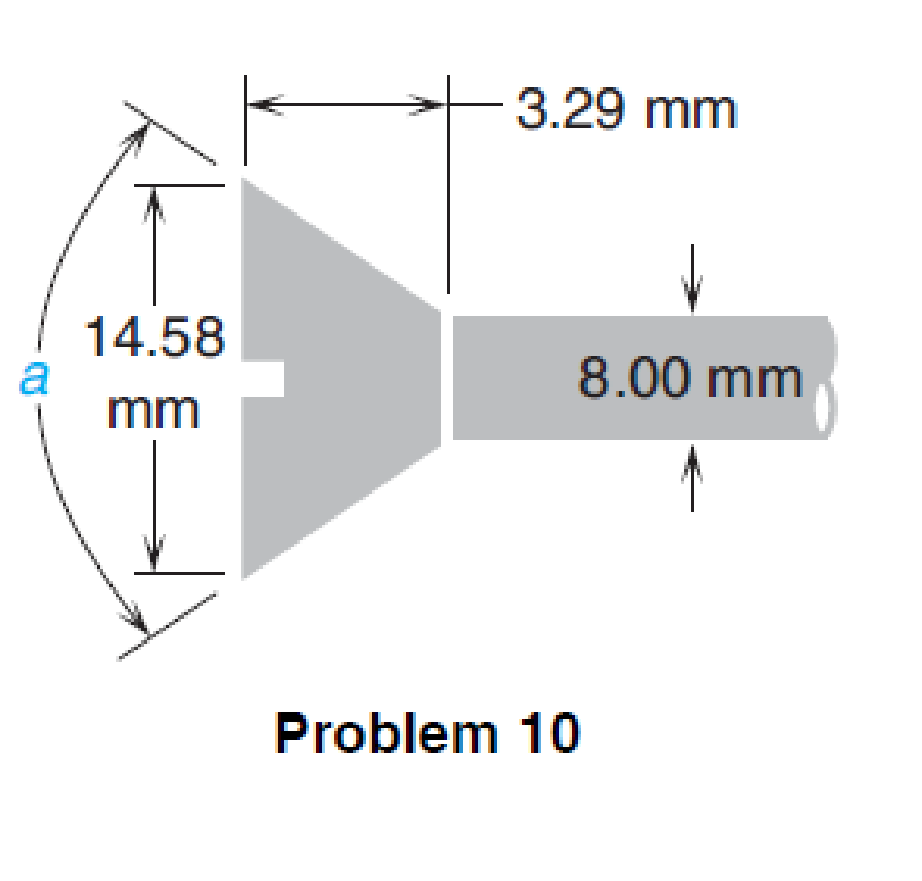 Chapter 10, Problem 10FPS, Machine Trades Find the head angle a of the screw shown. 
