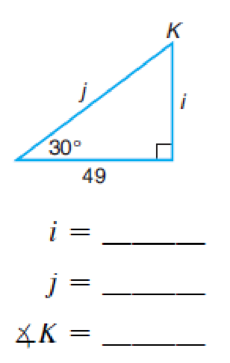 Chapter 10, Problem 4DPS, Use the special right triangle relationships to solve problems 14. (Round all lengths to the nearest 