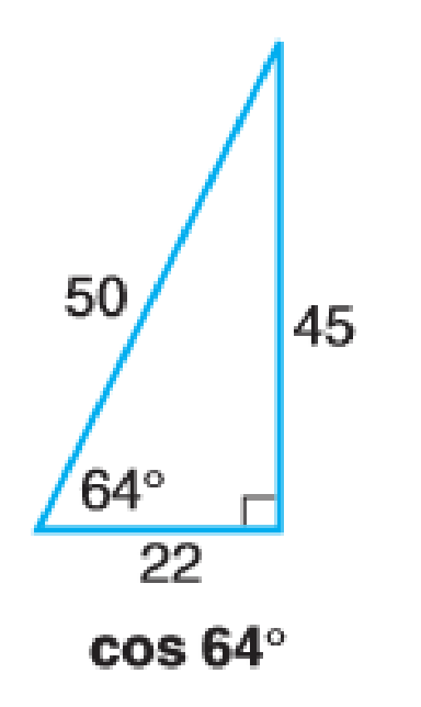 Chapter 10.2, Problem 5AE, For each of the following triangles, calculate the indicated trigonometric ratios of the given 