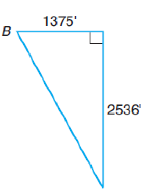Chapter 10.3, Problem 3BE, For each right triangle, find the missing quantity indicated below the figure. Express angles in 