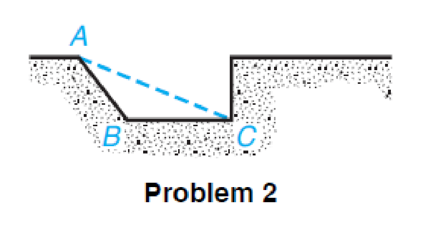 Chapter 10.4, Problem 1BE, Construction In the channel shown in the figure, angle B = 122.0, angle A = 27.0, and side BC = 32.0 