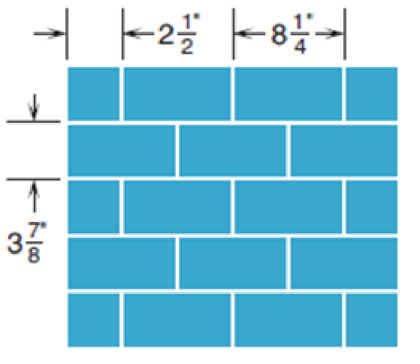 Chapter 2, Problem 14DPS, D. Practical Applications Masonry Find the height of the five-course (five-bricks-high) brick wall 