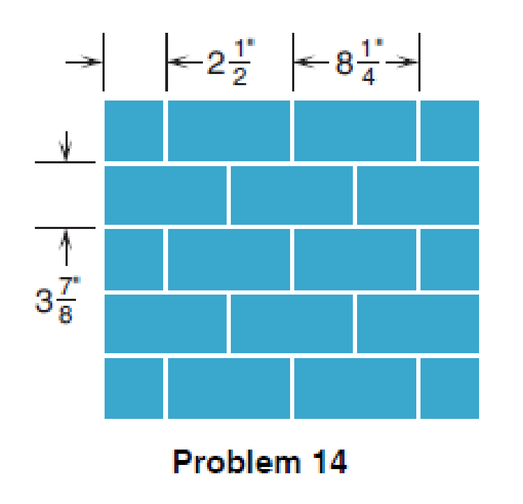 Chapter 2, Problem 15DPS, D. Practical Applications Masonry If the wall in problem 14 has 28 stretchers (bricks laid 