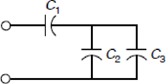 Chapter 7, Problem 19EPS, E. Practical Applications Electronics Calculate the total capacitance of the series-parallel circuit 