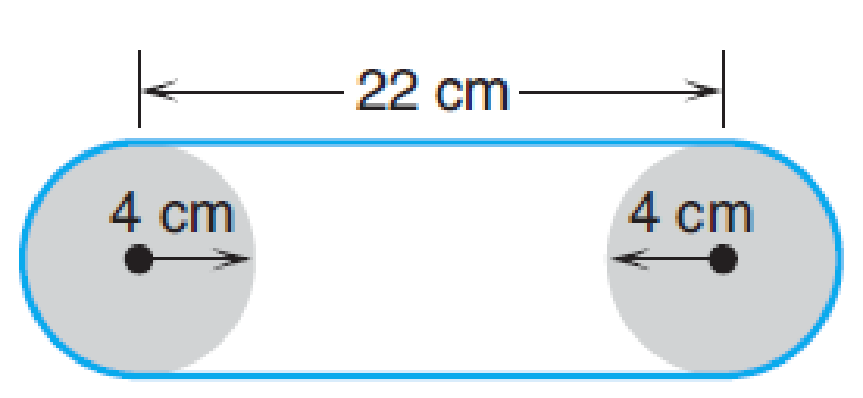 Chapter 8, Problem 19DPS, Manufacturing What length of belt is needed for the pulley shown? (Round to the nearest tenth.) 