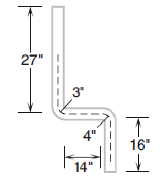 Chapter 8, Problem 20DPS, Electrical Trades Electrical conduit must conform to the shape and dimensions shown. Find the total 