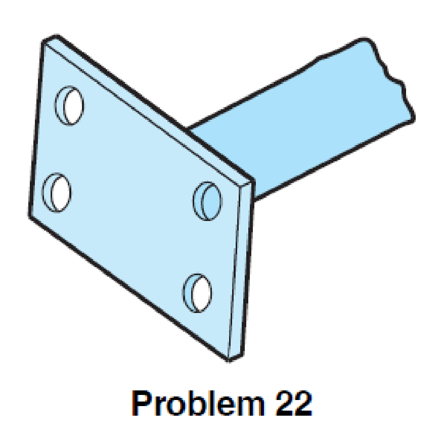 Chapter 9, Problem 22BPS, Practical Applications Welding Calculate the weight of the steel end-plate shown in the figure if it 