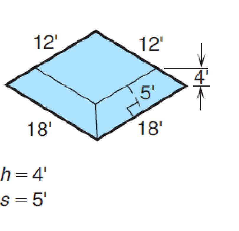 Chapter 9, Problem 8APS, Solve the following problems involving solid figures. Find (a) the lateral surface area and (b) the 