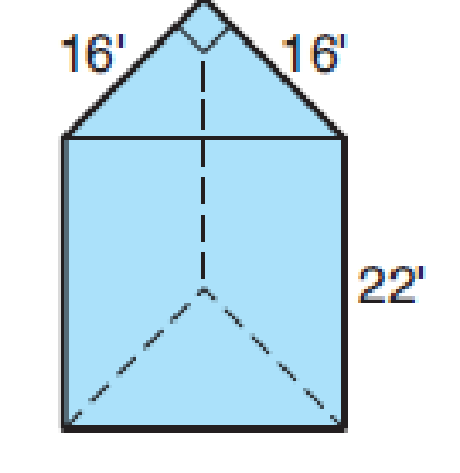 Chapter 9.1, Problem 3CE, C. Find the total outside surface area and the volume of each of the following right prisms. (Round 
