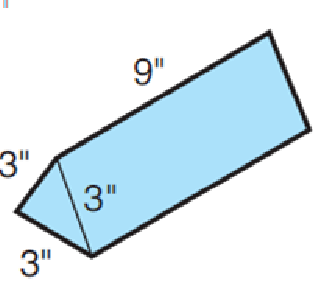 Chapter 9.1, Problem 4AE, Find the volume of each of the following right prisms. Round to the nearest tenth unless indicated 