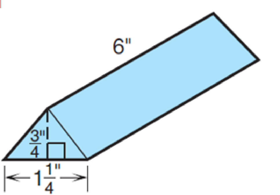 Chapter 9.1, Problem 6AE, Find the volume of each of the following right prisms. Round to the nearest tenth unless indicated 