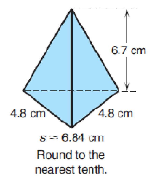 Chapter 9.2, Problem 4BE, Find the total outside surface area and volume of the following solid objects. If necessary, round 