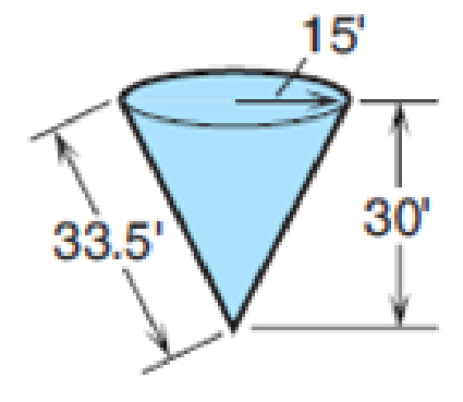 Chapter 9.4, Problem 2AE, Find the lateral surface area and volume of each solid object. (Round to the nearest whole number.) 