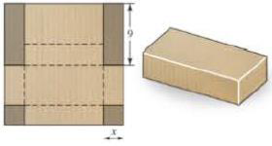 Chapter 4.5, Problem 39E, Designing a box Two squares of length x are cut out of adjacent corners of an 18  18 piece of 