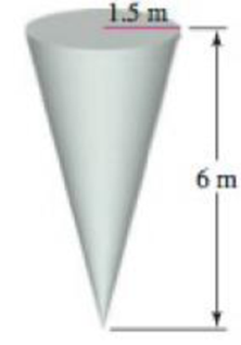 Chapter 6.7, Problem 39E, Emptying a conical tank A water tank is shaped like an inverted cone with height 6 m and base radius 
