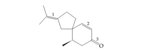 Chapter 23, Problem 23.19P, Draw a simplified orbital overlap picture of beta-vetivone, an ingredient in perfumes. Label the 