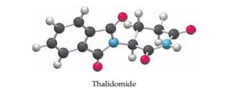 Chapter 7, Problem 7.37CP, The following hall-and-stick molecular model is a representation of thalidomide, a drug that causes 