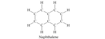 Chapter 7, Problem 7.92SP, Some mothballs used when storing clothes are made of naphthalene (C10H8), Add double bonds where 